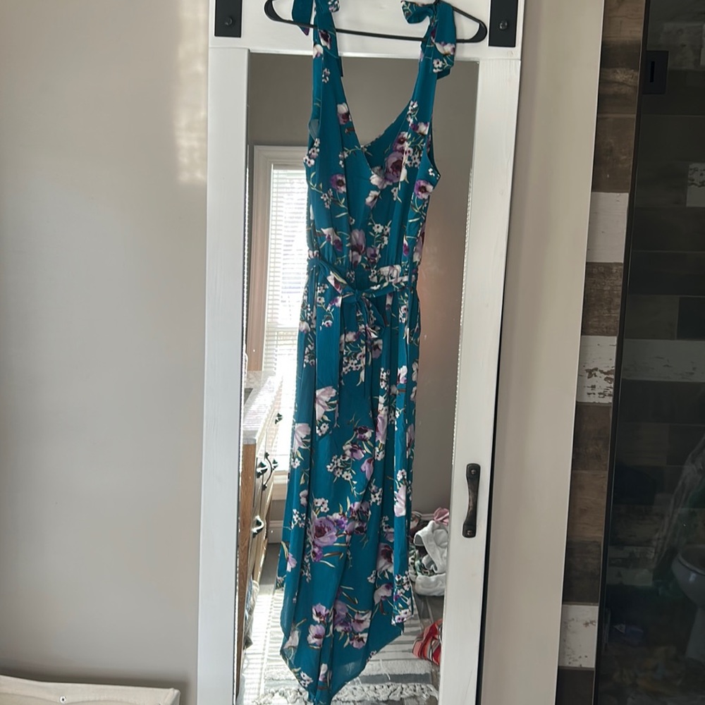 Floral ties jumpsuit
